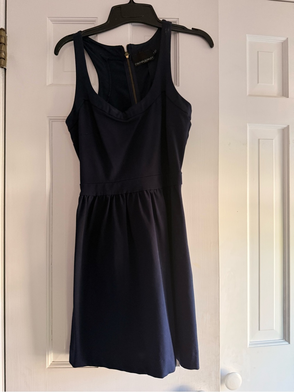 Cynthia Rowley Navy Scoop-Neck Sleeveless Mini Dress